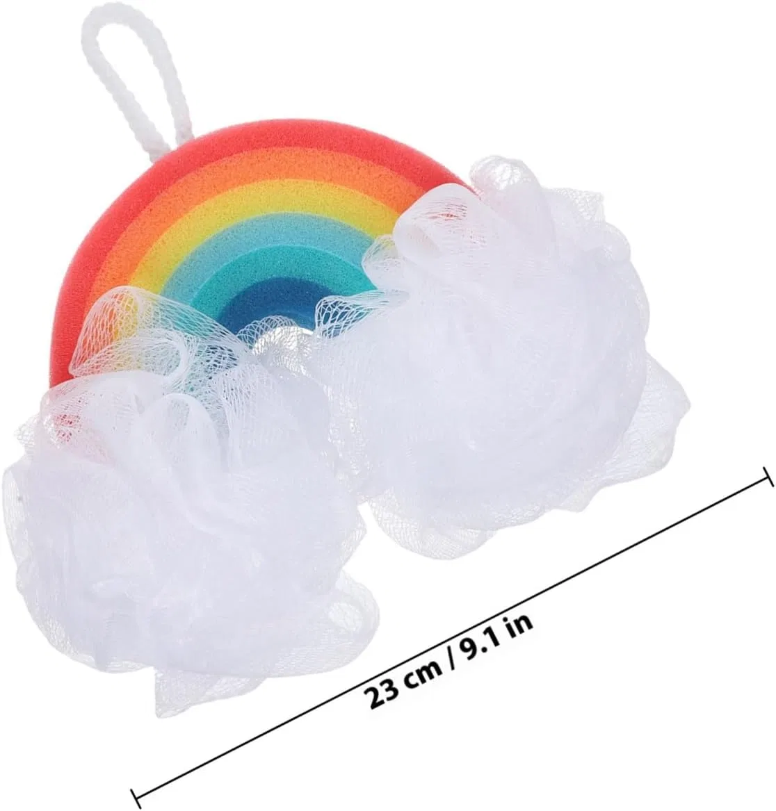 Набор банных губок Rainbow Body Scrubber, IWOWHERO, 3 шт, 23x12x3.5 см — фото 2