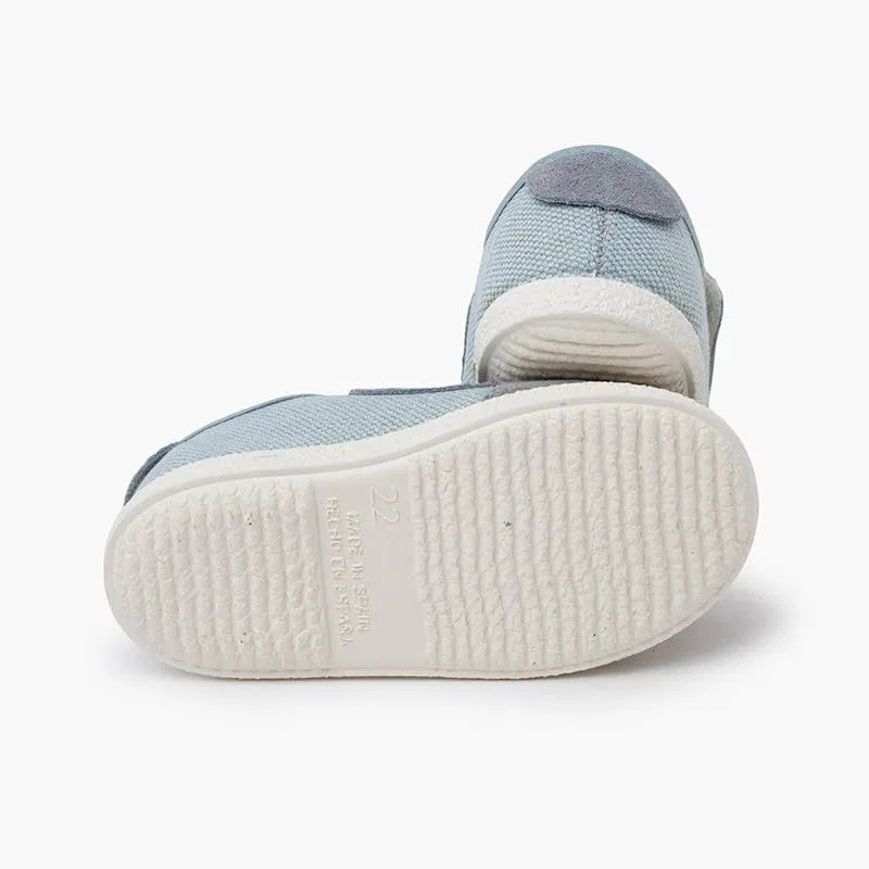 Детские кроссовки из льна с моделью Pisamonas Scarpe Sportive In Lino E Pelle Scamosciata Chiusure Aderenti Pisamonas, Azure — фото 3