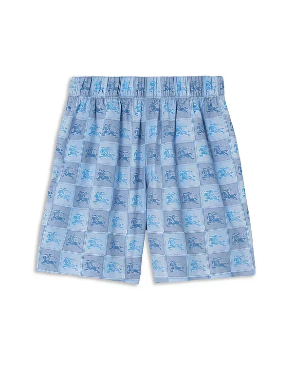 Детские плавки для мальчиков с отделкой в клетку Burberry Check Atticus Check Trim Swim Shorts, Cornflower