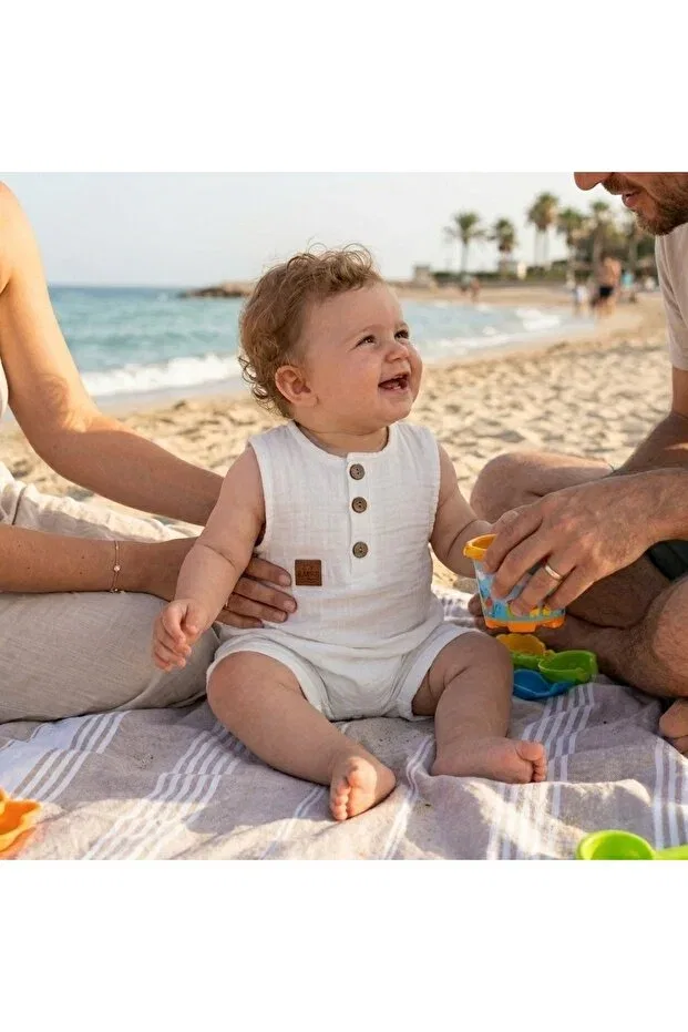 Детский комбинезон хлопковый Babysena, White