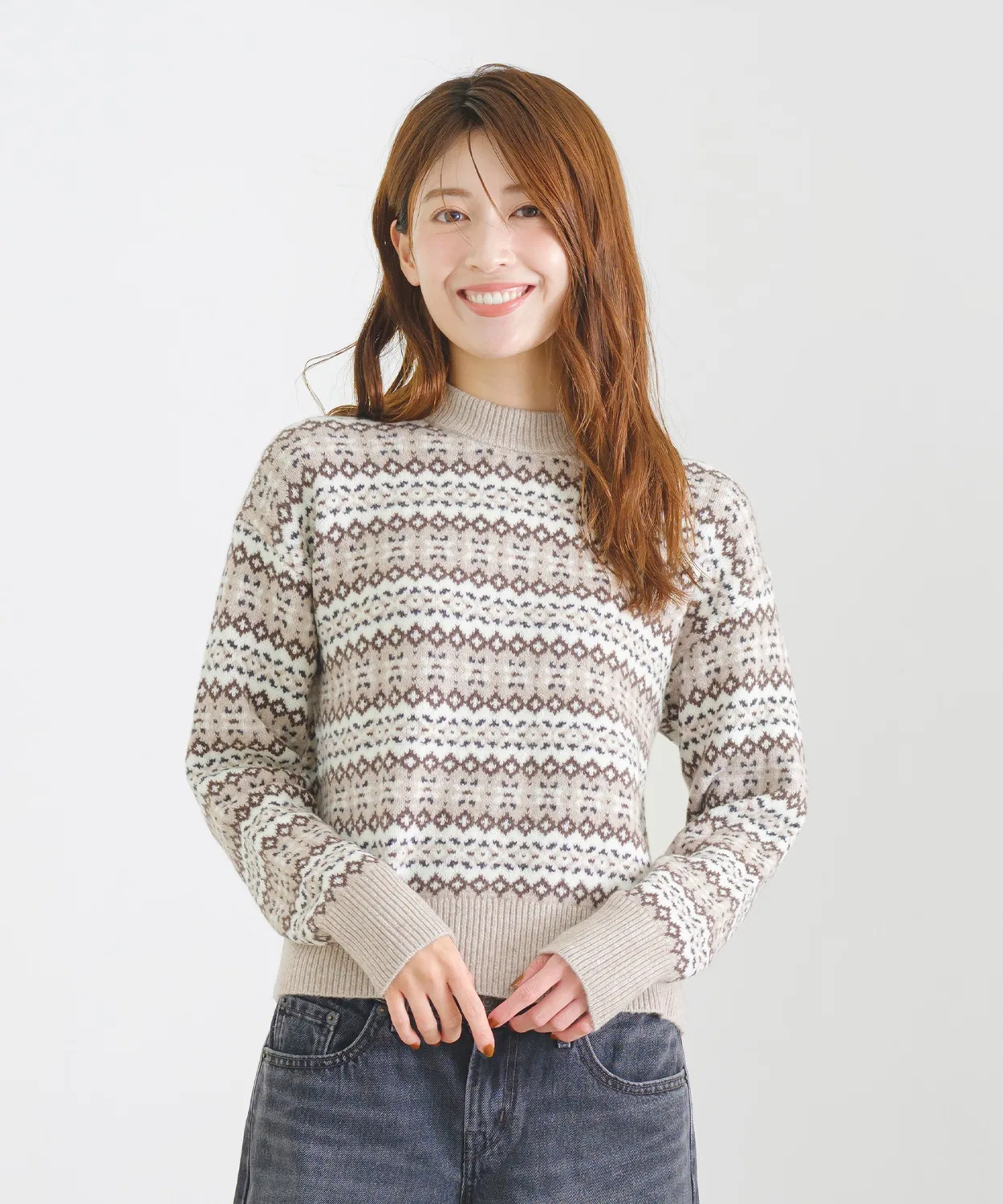 Женский свитер с принтом Fair Isle Levi's, Brown