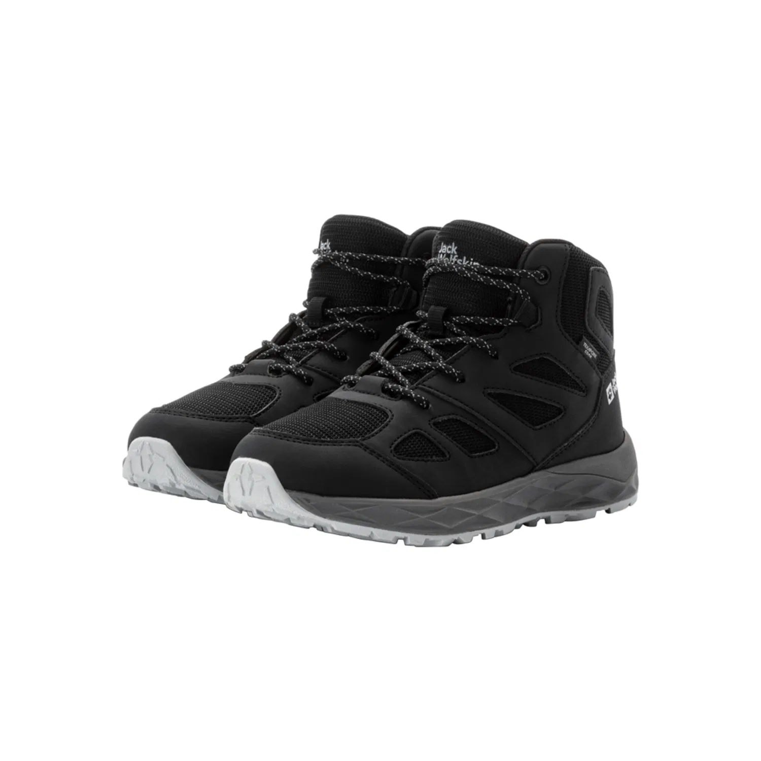 Детские кроссовки с водоотталкивающей мембраной Woodland 2 Texapore Mid Jack Wolfskin, Phantom — фото 3