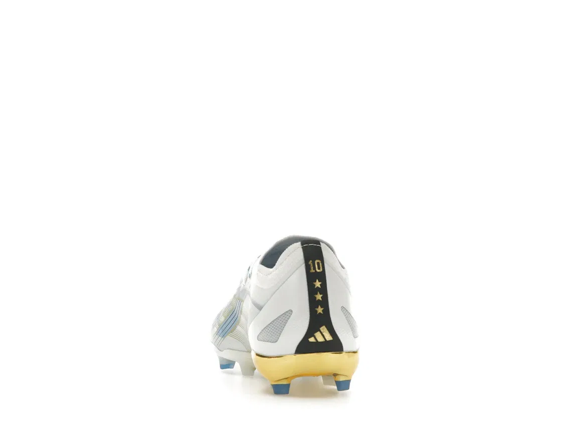 Бутсы с шипами Adidas X Crazyfast Messi LC.1 FG Adidas, Cloud White Pulse Blue Gold Metallic — фото 4
