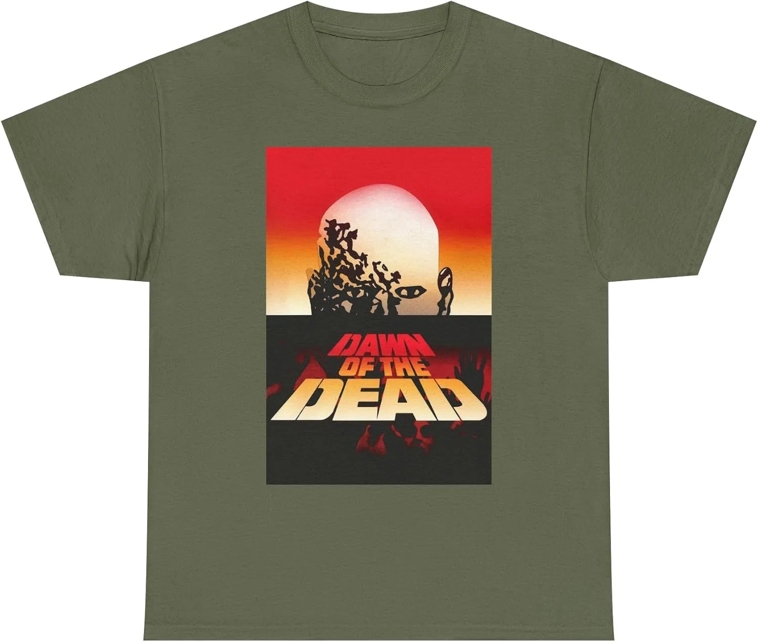 Женская футболка с принтом Dawn of the Dead, хаки