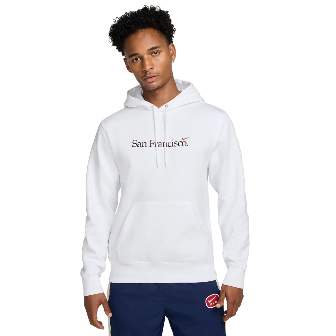 Худи для мужчин San Francisco Club BB Nike, цвет White/Cosmic Clay