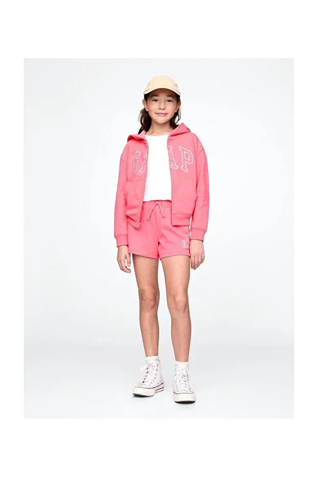 Детские свитшот для девочек хлопковый V-FRCH FT Logo FZ Gap, Pink — фото 3
