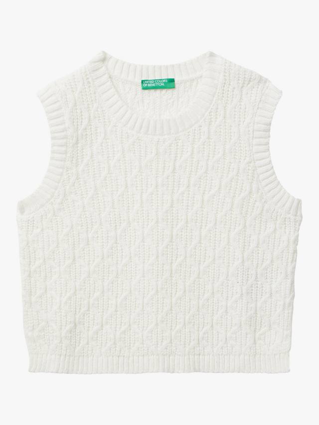 

Детский безрукавный жилет из хлопковой смеси Benetton, White