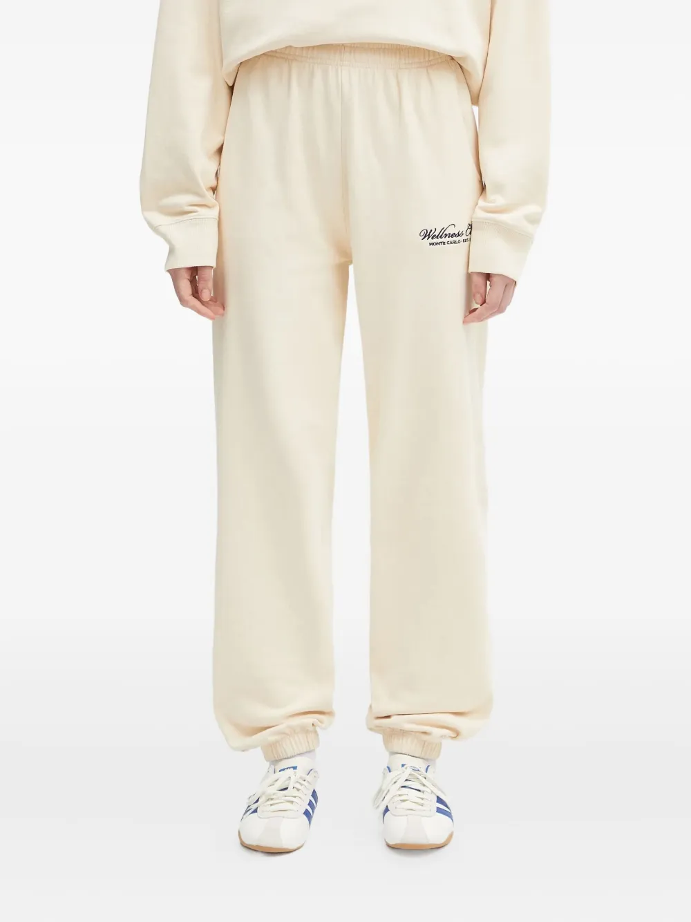 

Брюки с вышивкой и манжетами Sporty & Rich, нейтральный