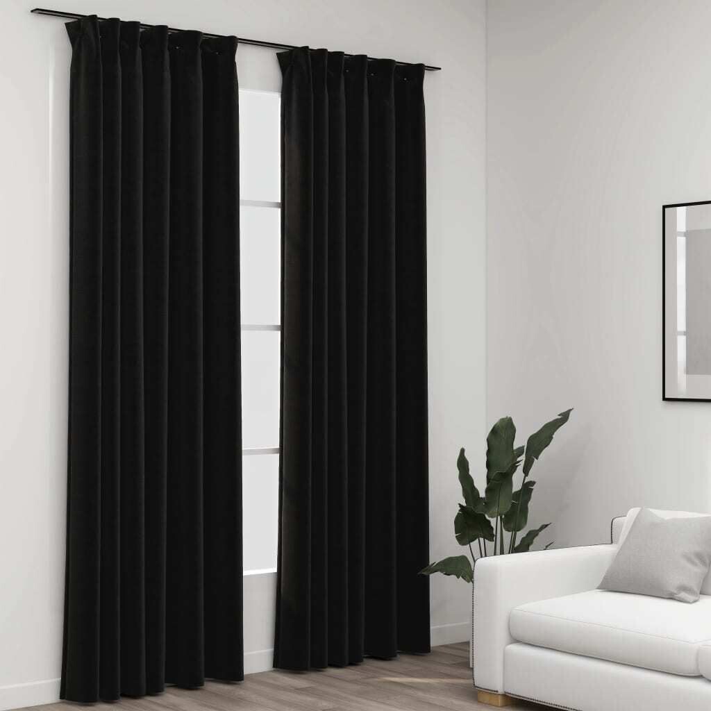 

Шторы блэкаут с крючками льняной вид 2 шт. 140х245 см. DKD HOME DECOR, серый