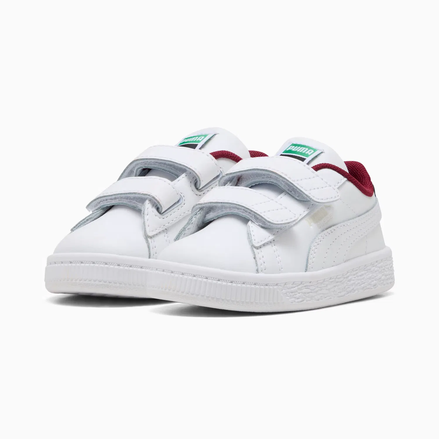 Удобная обувь для малышей Suede Puma, Puma White-Team Regal Red — фото 2