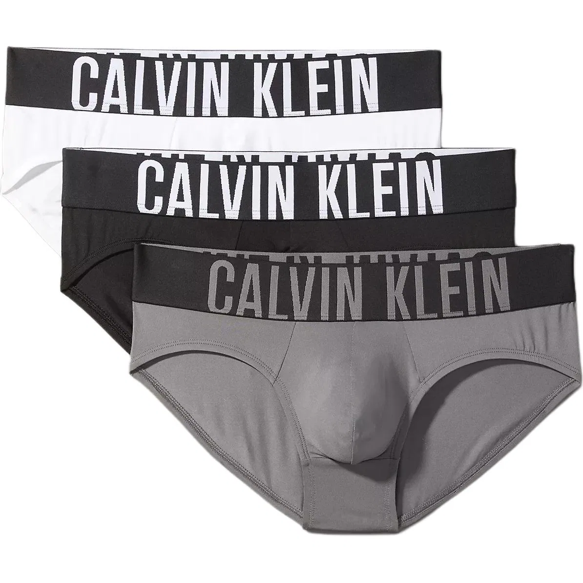 Мужские трусы-боксеры 3 шт. Calvin Klein, White/Black/Gray