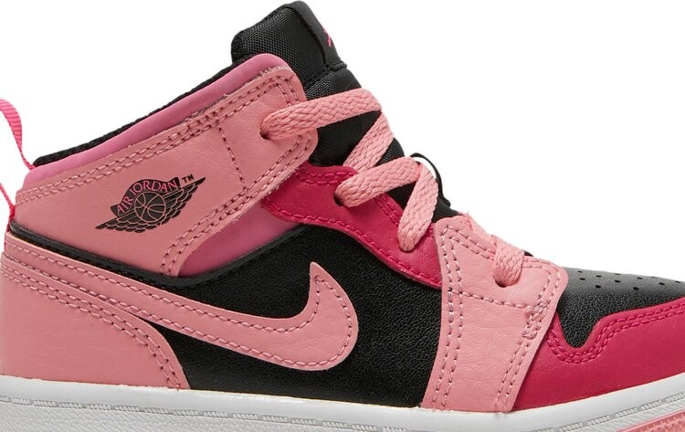 Кроссовки Air Jordan 1 Mid TD Coral Chalk, розовый — фото 2