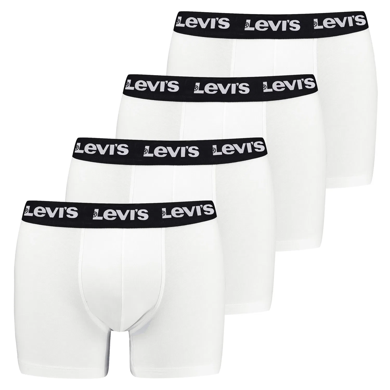 Боксеры-брифы с логотипом комплект 4 шт Levis, белый