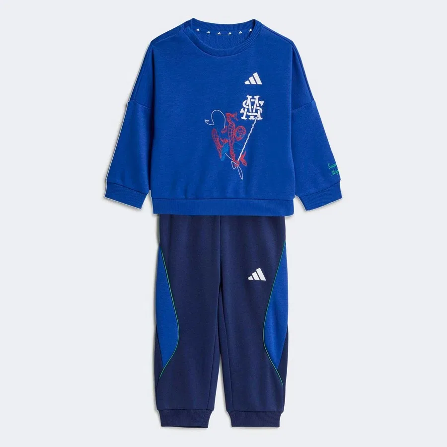 Детский спортивный костюм с принтом Marvel Spider-Man adidas, Синий