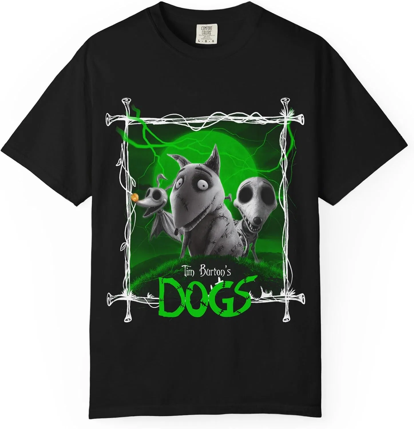 Женская футболка с принтом собаки Comfort Colors, Black