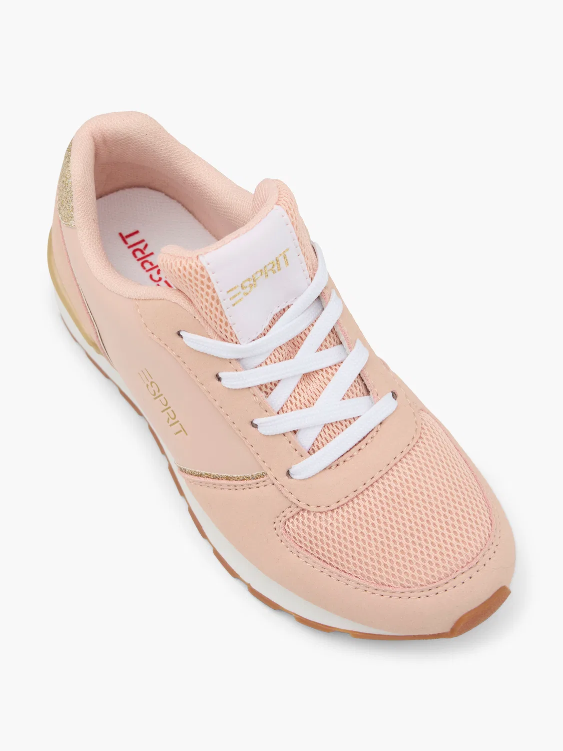 Детские кроссовки на шнуровке ESPRIT, цвет Rosegold — фото 2