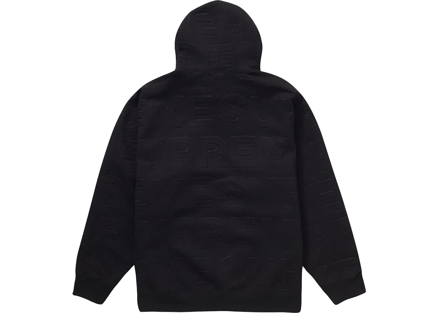 Мужская худи с принтом Supreme Embossed Logos Sweatshirt, Black — фото 2