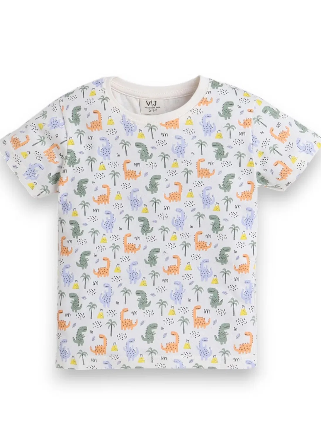 Комплект пижам с принтом, модель All-Over Printed, Victor And Jane, белый — фото 2