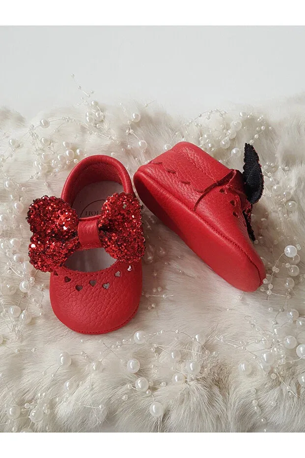 Детские туфли-лоферы из натуральной кожи Alice Hodore, Bright Red — фото 4