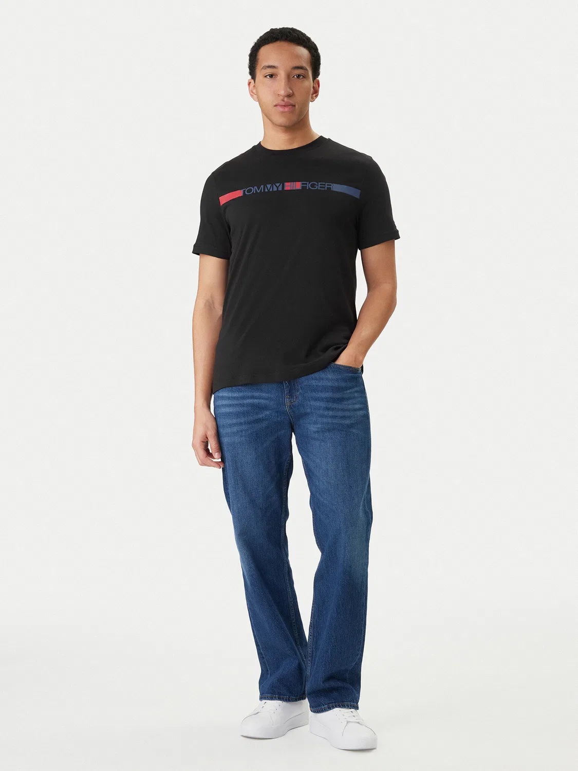 Мужская футболка стандартного кроя Brand Love Tommy Hilfiger, черный — фото 2
