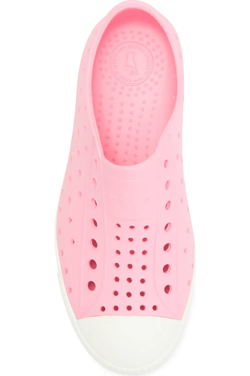 Детские кеды водонепроницаемые Jefferson Slip-On Native Shoes, Flamingo Pink/Shell White — фото 4