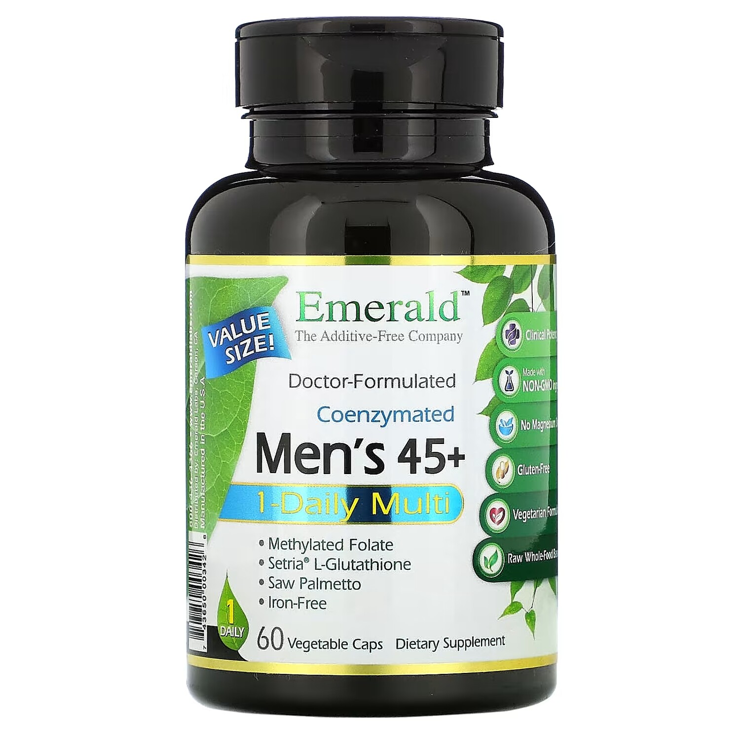 

Мультивитаминный Комплекс для Мужчин Старше 45 лет Emerald Laboratories, 60 вегетарианских капсул