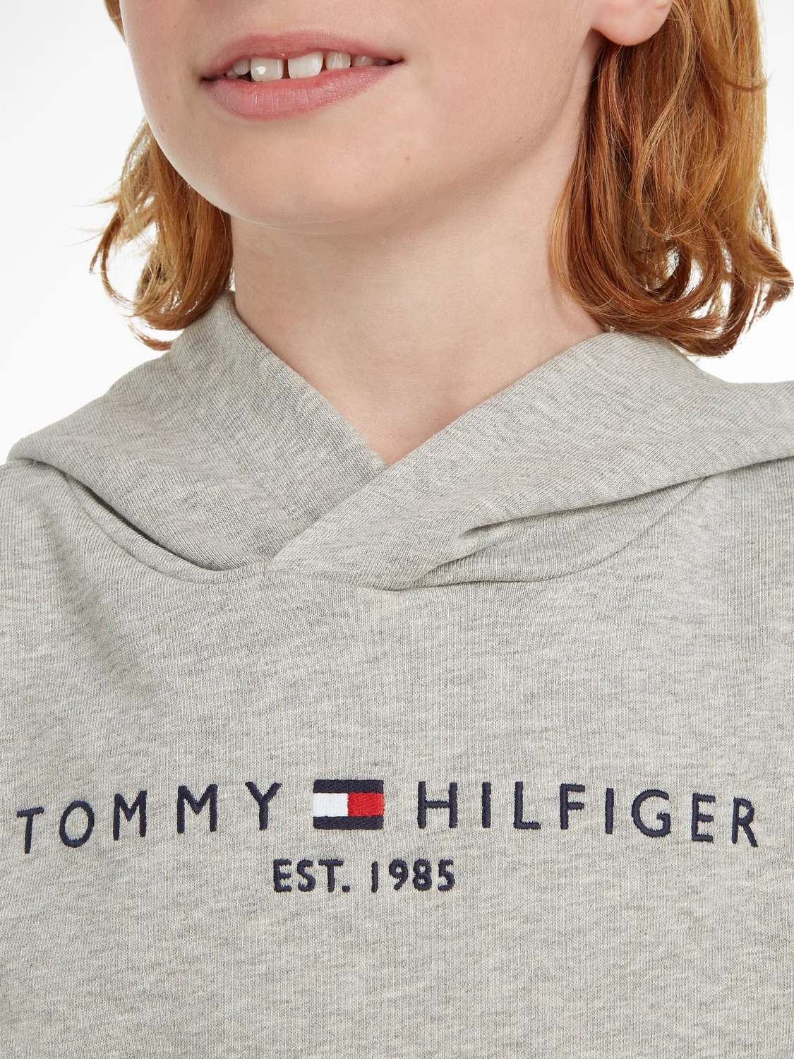 Худи, хлопок, Essential Tommy Hilfiger, серый — фото 3