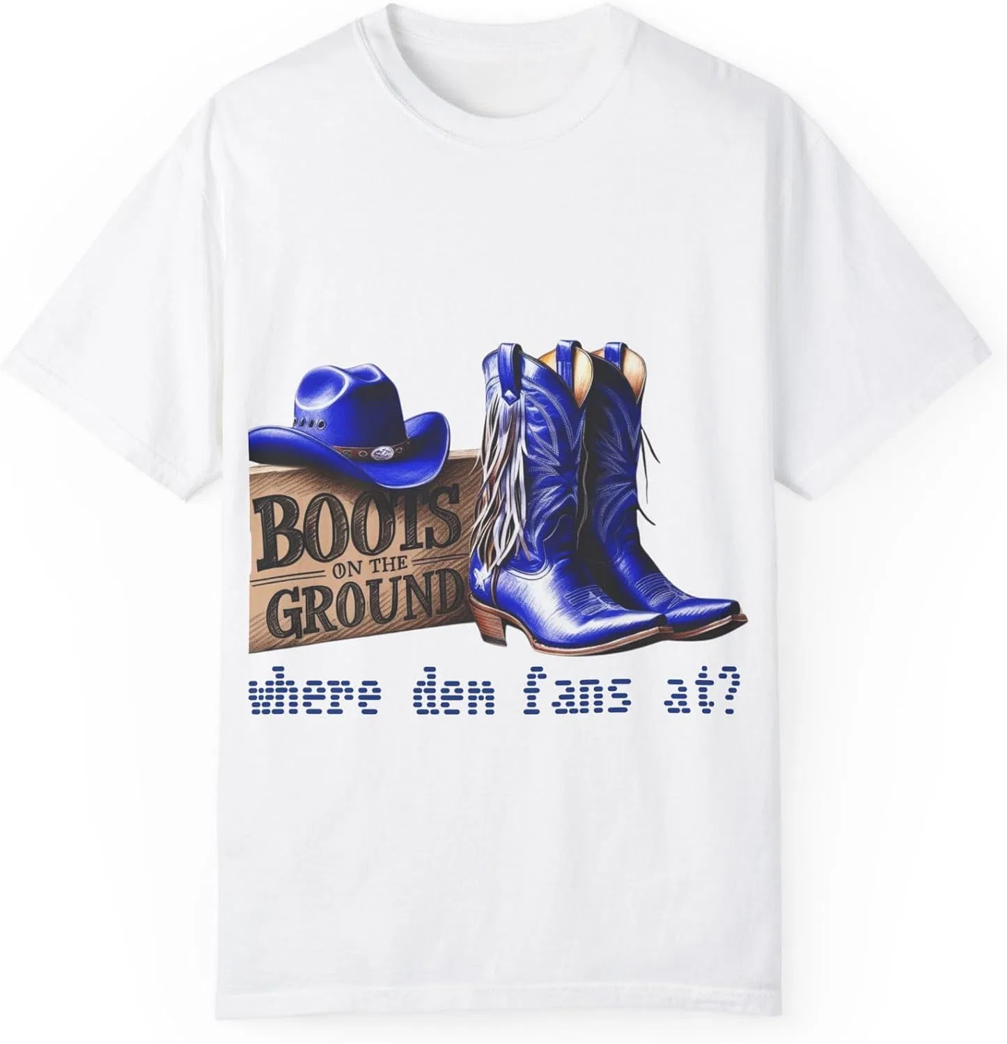 Женская футболка с принтом Boots on the Ground Comfort Colors, White