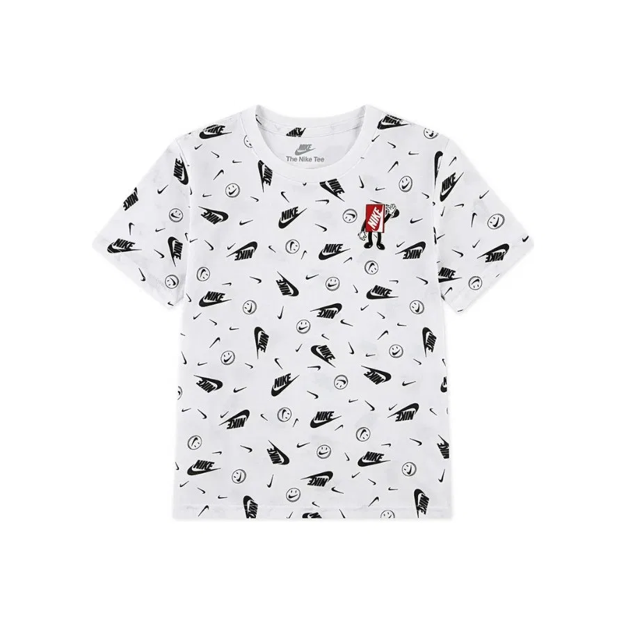 Футболка с принтом AOP Boxy SS Tee Nike, Черно-белый