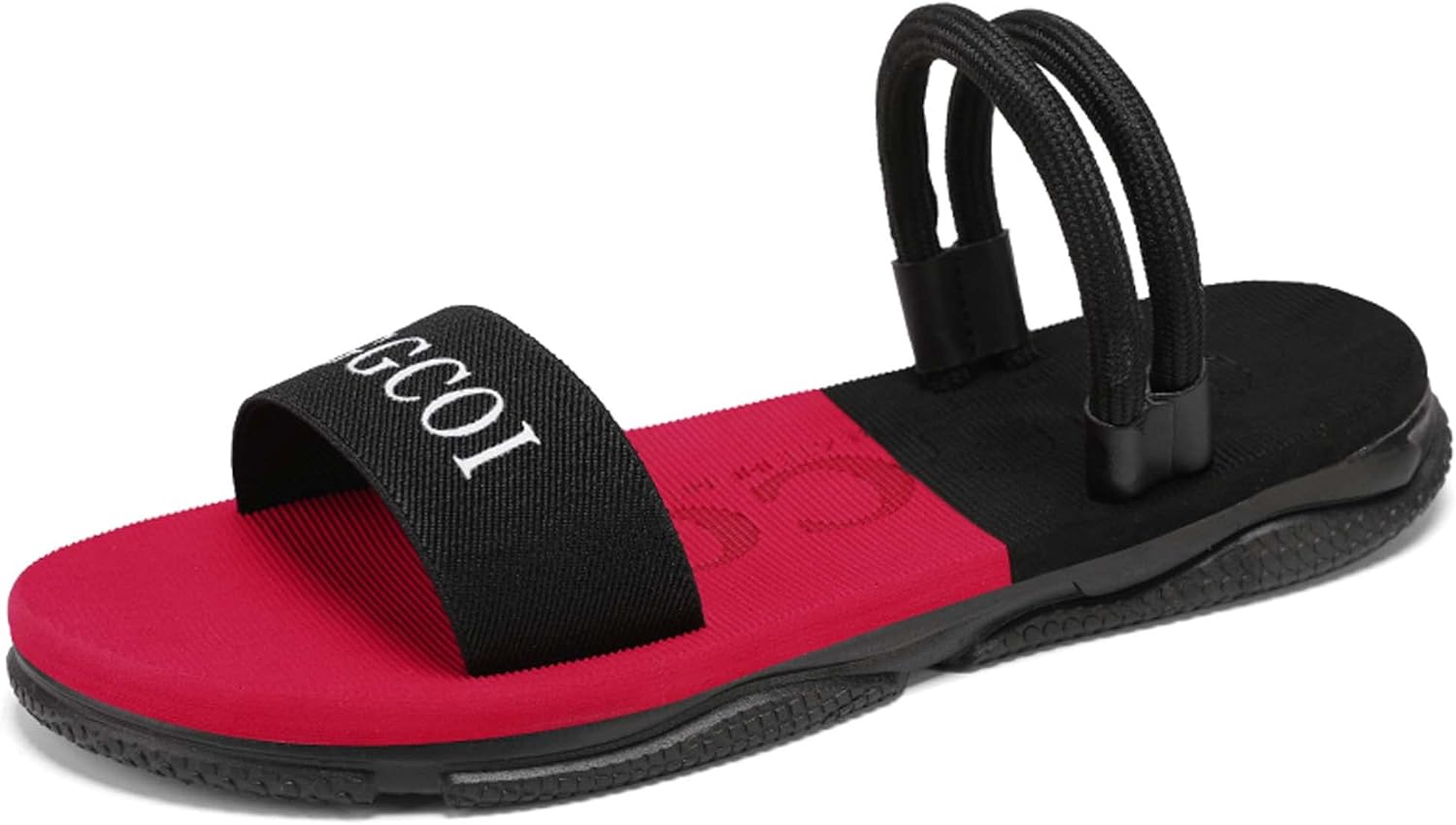 

Мужские модные шлепанцы летние босоножки против скольжения износостойкие на плоской подошве удобные, дышащие, мягкие, легкие, повседневные, стильные Generic, красный