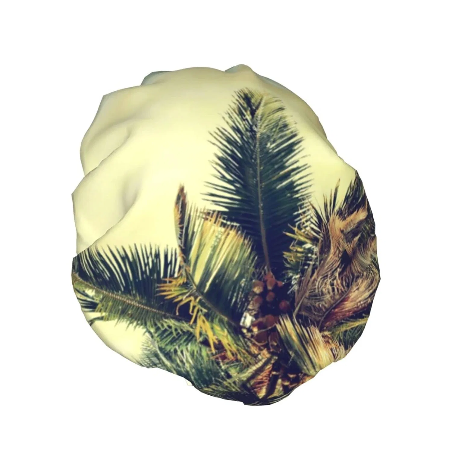 Шапочка для душа Palm Tree Rocky Shore, TOMPPY, Double Layer, Elastic Band — фото 2