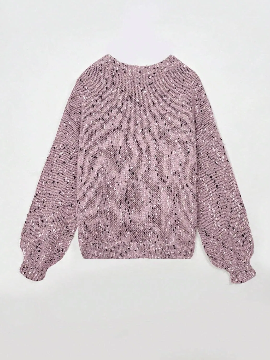 Женский свитшот оверсайз с круглым вырезом, Rib-Knit, мультиколор — фото 2