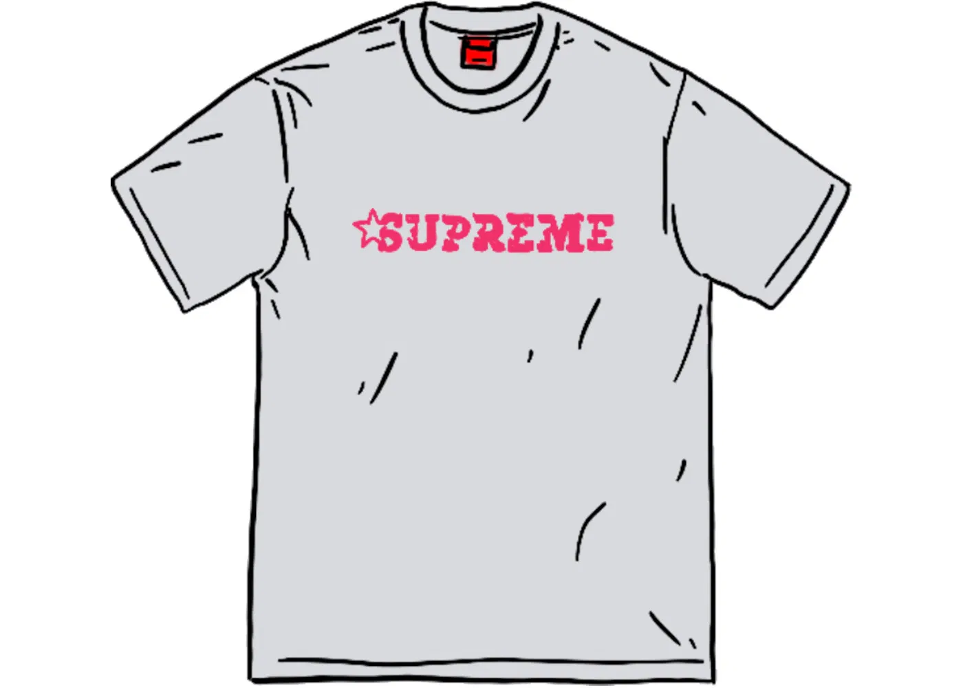 Мужская футболка с принтом Supreme S/S Top, Heather Grey