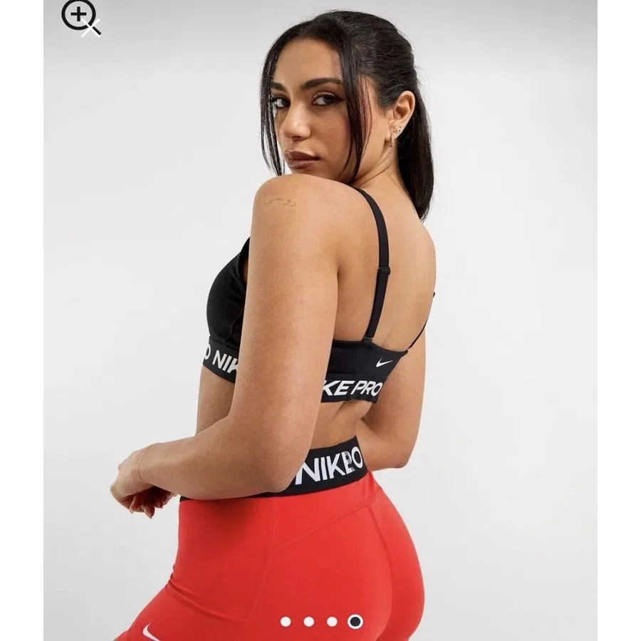 Спортивный бюстгальтер Nike Pro Indy Plunge, Черный — фото 4