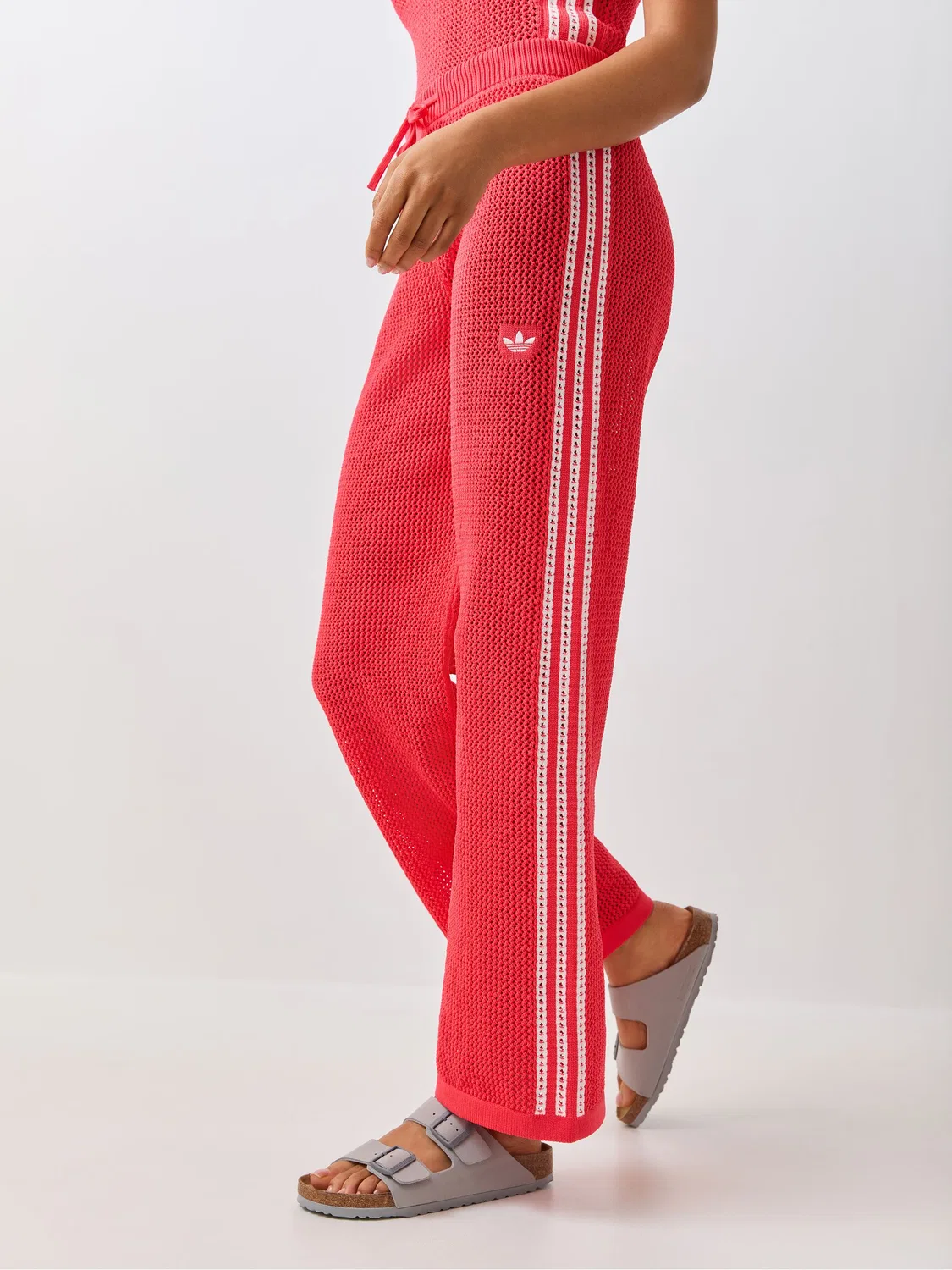 Брюки спортивные вязаные Firebird, adidas Originals, красный — фото 3