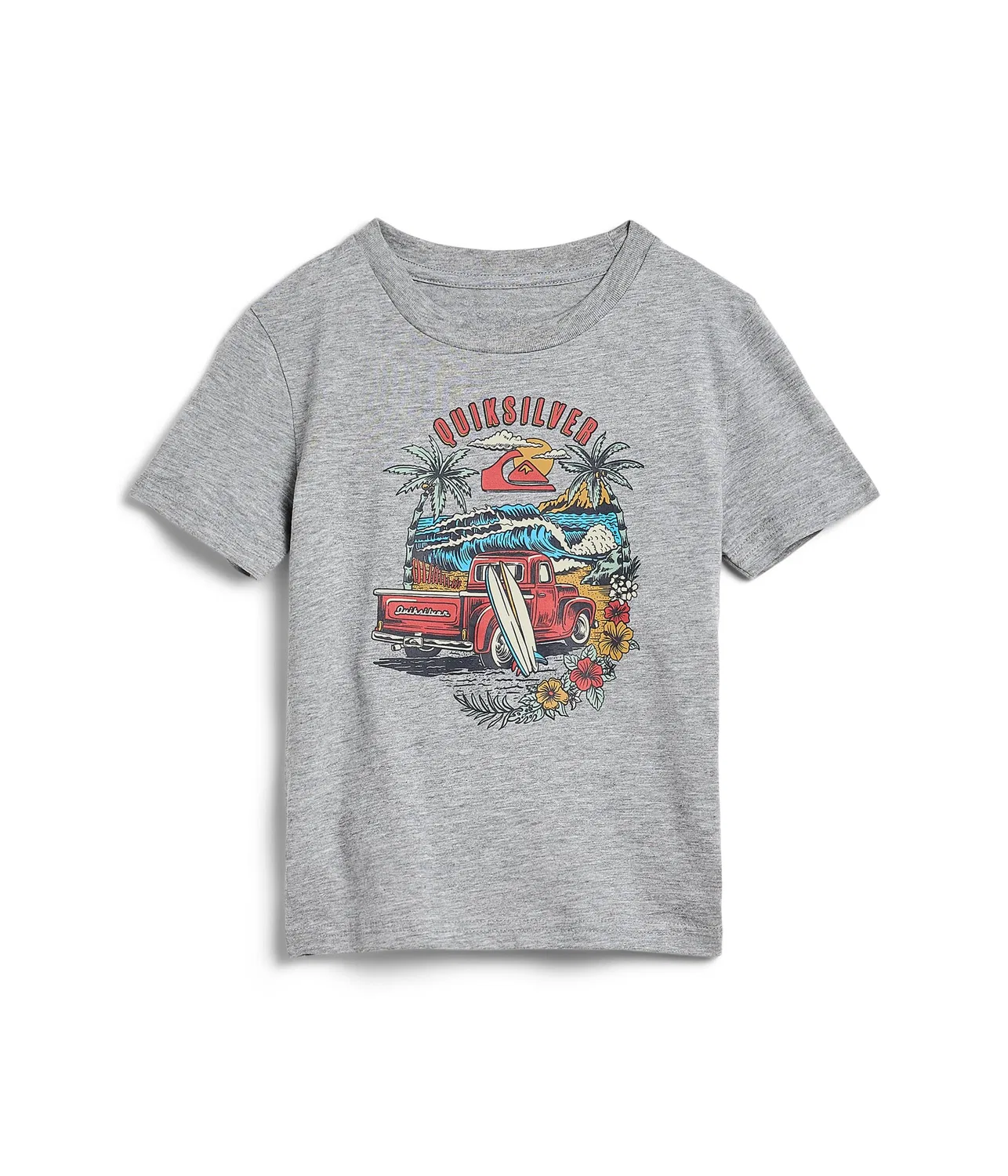 Футболка с коротким рукавом "Beach Ride" (для маленьких детей) Quiksilver Kids, Grey Heather