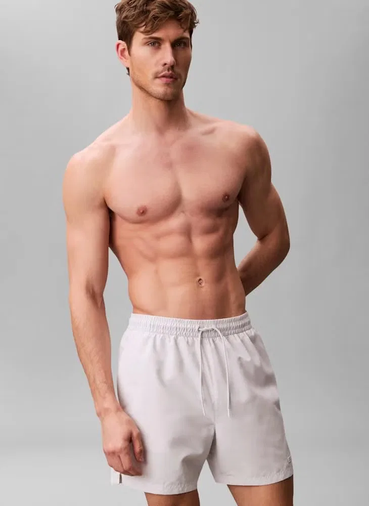 Шорты плавательные с эластичным поясом Calvin Klein, серебристый — фото 3
