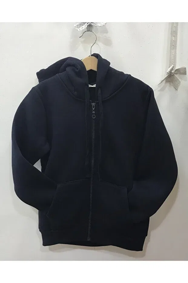 Детское худи-кардиган с капюшоном Basic Nonno Kids, Navy Blue
