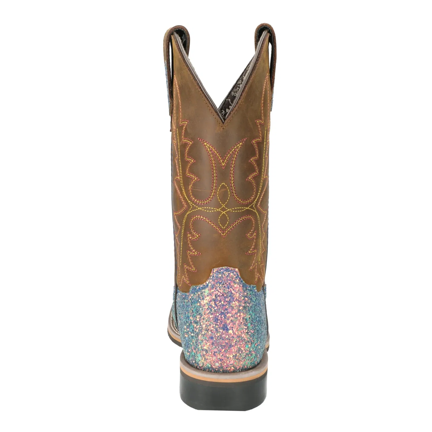 Детские ботинки для мальчиков с принтом Western Wisteria Smoky Mountain Boots, Antique Brown Pink — фото 3