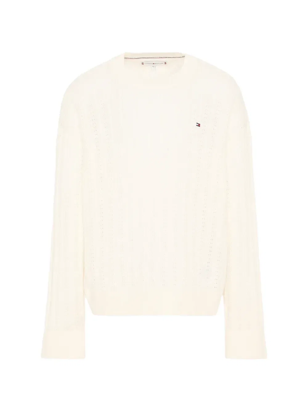 Свитер из ажурной вязки Tommy Hilfiger Junior, бежевый
