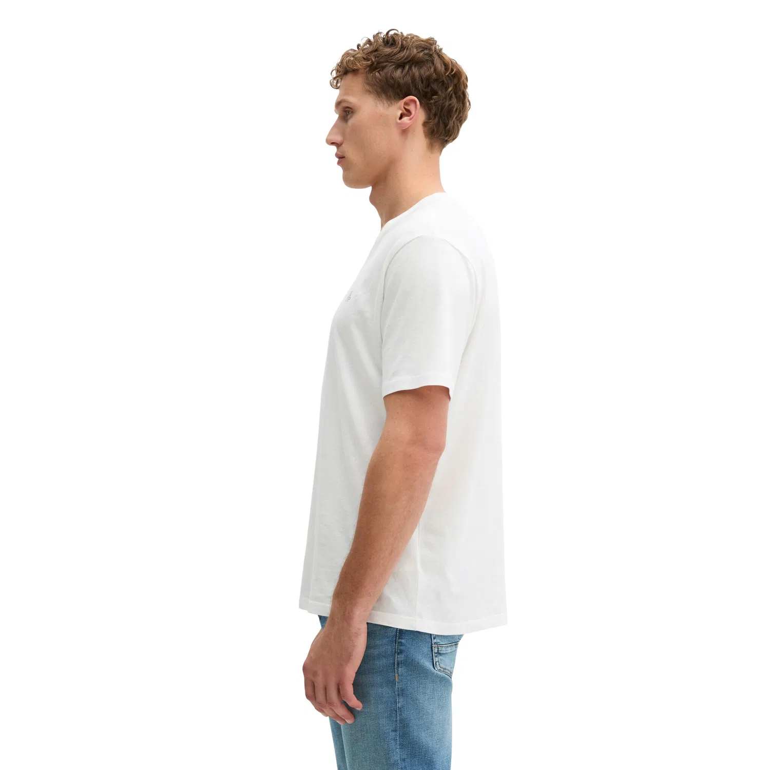 Детская хлопковая футболка с круглым вырезом Marc O'Polo, White — фото 2