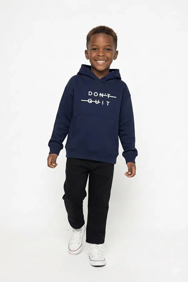 Детское худи для девочек с длинным рукавом Miababy, Navy Blue — фото 4
