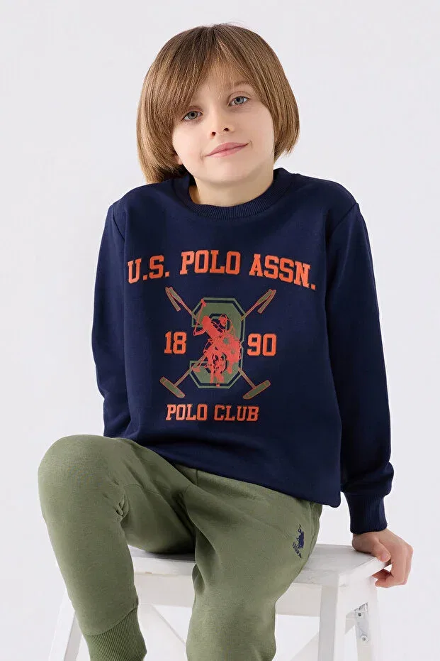 Детский спортивный комплект для мальчиков с принтом U.S. Polo Assn., Navy Blue — фото 2
