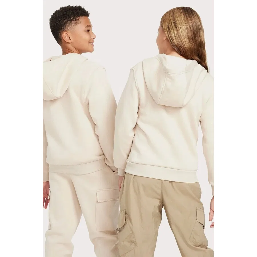 Детский свитшот с капюшоном и молнией Sportswear Full-Zip Nike, Кремовый — фото 2