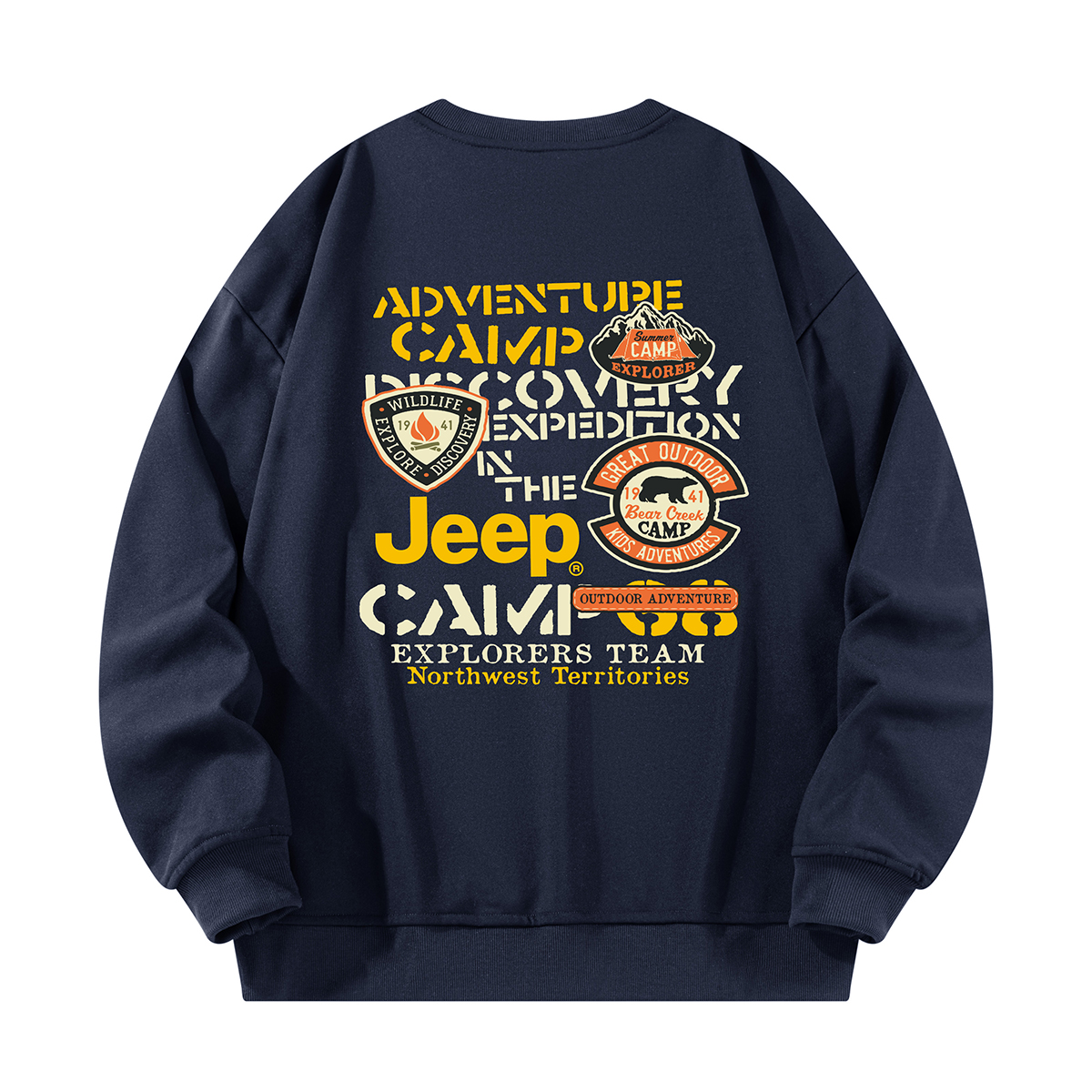 

Свитшот Unisex Crew Neck Moderate Regular Jeep, темно-синий