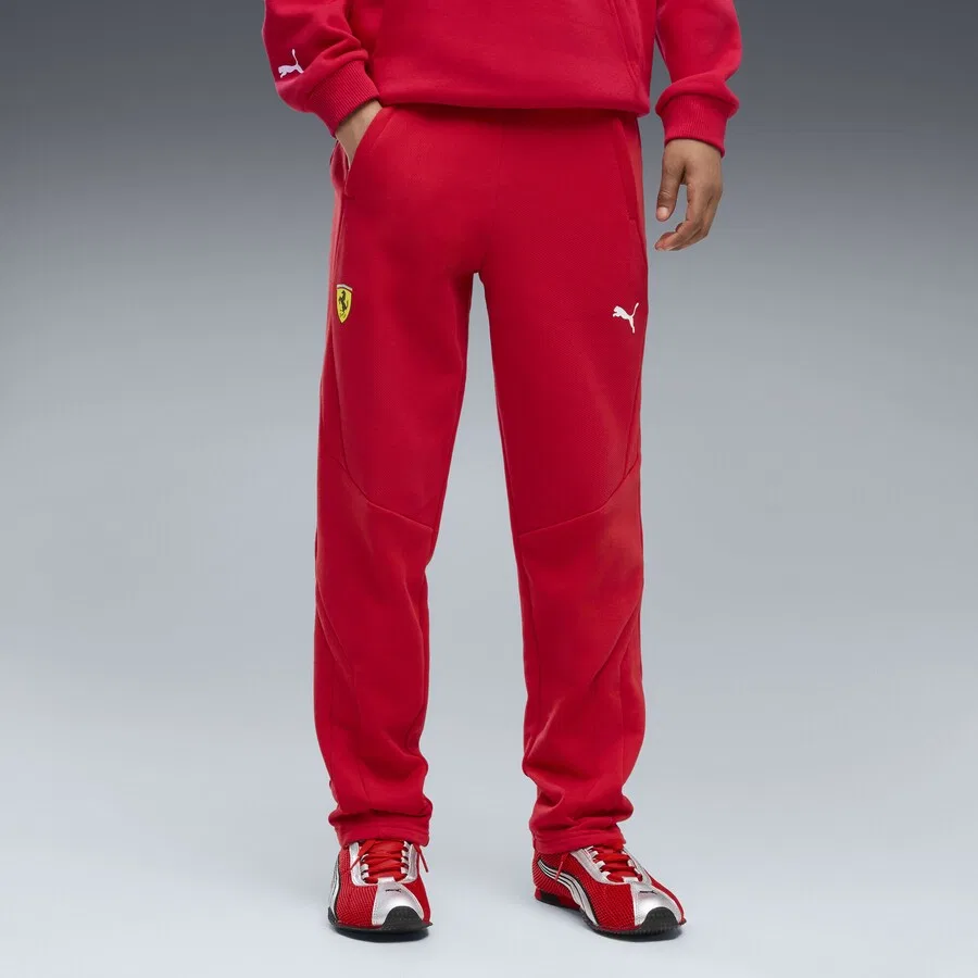 Спортивные брюки PUMA Regular Workout Pants 'Ferrari' в ярко-красном цвете — фото 2