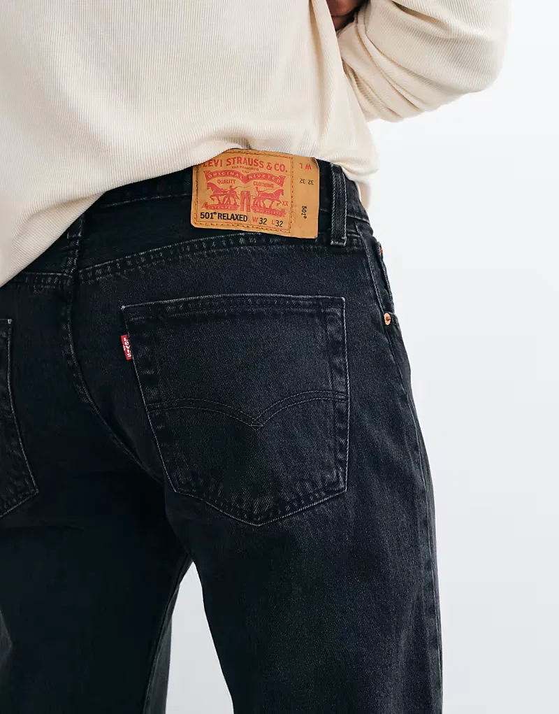 Джинсы Levi's 501 свободного кроя, черный цвет — фото 2