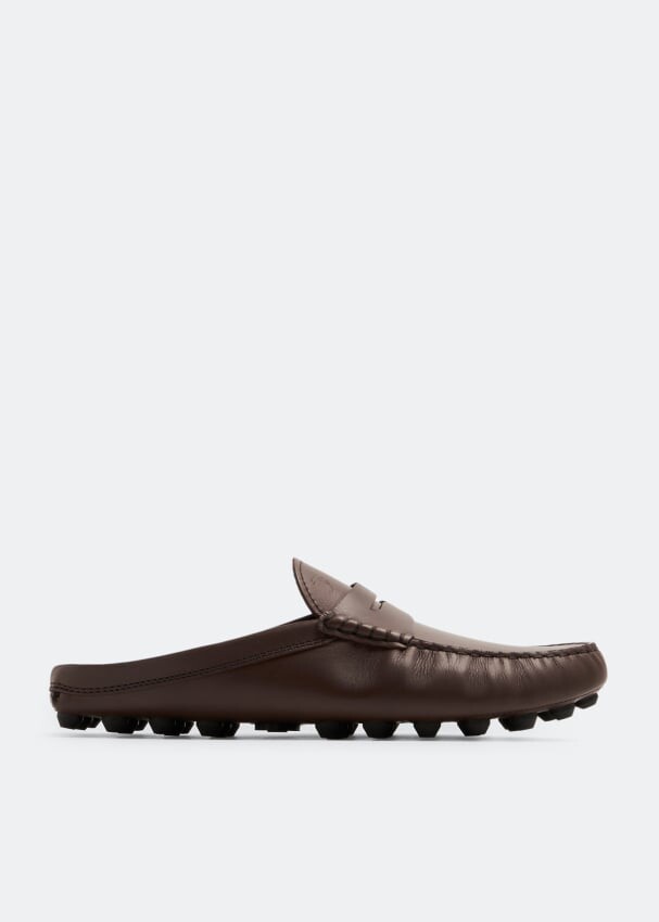 

Мюли TOD'S Gommino bubble leather mules, коричневый