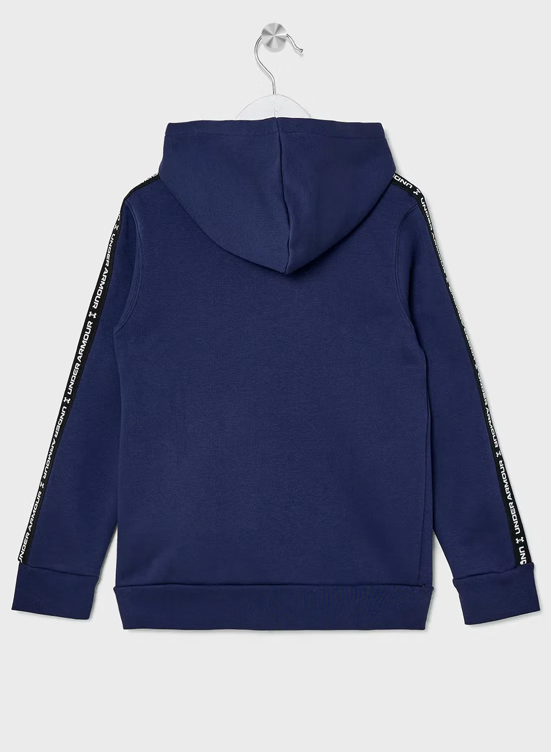 Худи с логотипом Boys' UA Icon Fleece Taping Under Armour, темно-синий — фото 2