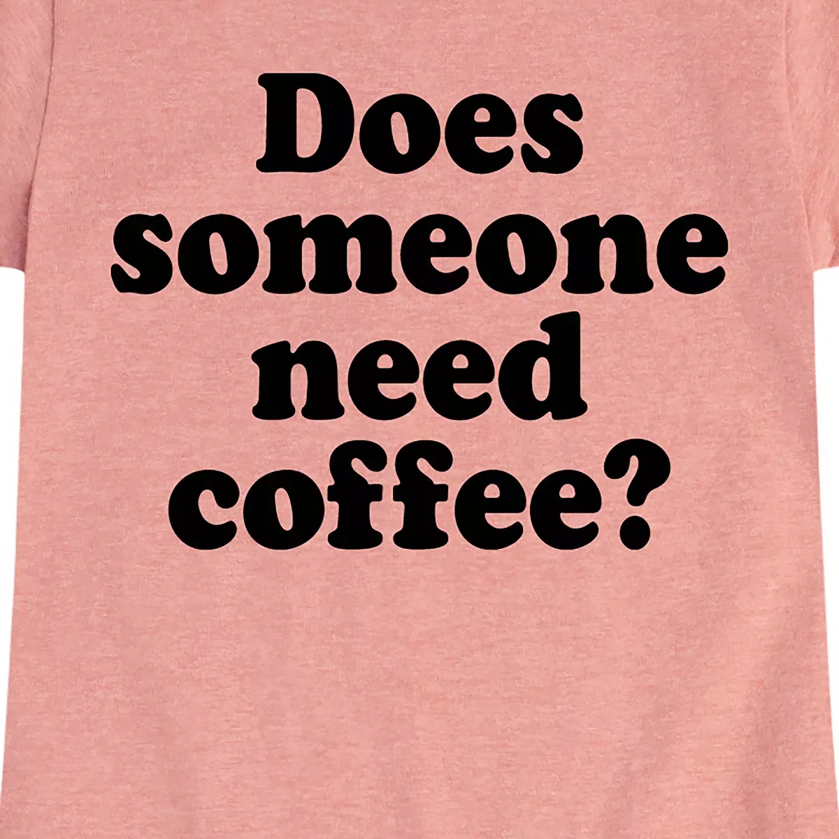 Детская футболка с принтом Does Someone Need Coffee Instant Message, Desert Pink — фото 2